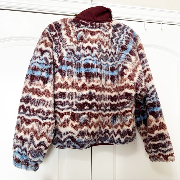 NWT Free People Hit The Slopes Fleece Jacket Denim Combo - Picture 5 of 5